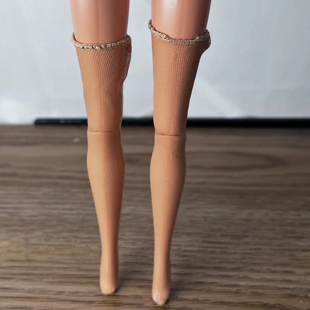 Vintage Doll‎ Clothes Set Mesh Stockings Distressed Shorts Lace Top 12in Doll